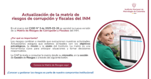 Actualización de la matriz de riesgos de corrupción y fiscales del INM