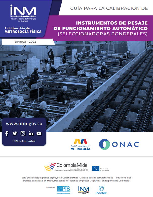 Guía para la calibración de Instrumentos de pesaje de funcionamiento automático (seleccionadoras ponderales)