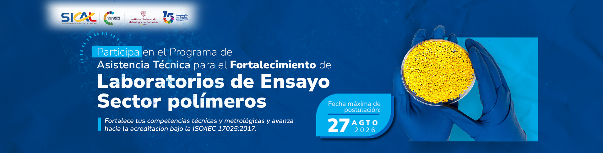 BANNER WEB Programa de Asistencia Técnica para el Fortalecimiento de Laboratorios de Ensayo Sector polímeros